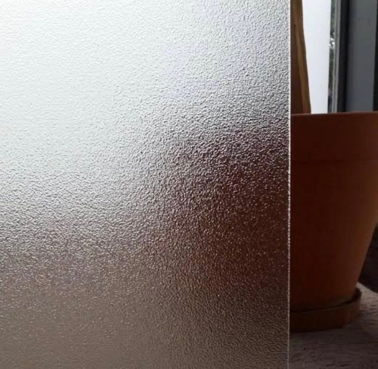 Close-up of translucent frosted glass